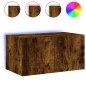vidaXL TV-Wandschrank mit LED-Leuchten Räuchereiche 60x35x31 cm vidaXL TV-Wandschrank mit LED-Leuchten Räuchereiche 60x35x31 cm