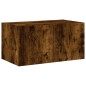 vidaXL TV-Wandschrank mit LED-Leuchten Räuchereiche 60x35x31 cm vidaXL TV-Wandschrank mit LED-Leuchten Räuchereiche 60x35x31 cm