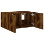 vidaXL TV-Wandschrank mit LED-Leuchten Räuchereiche 60x35x31 cm vidaXL TV-Wandschrank mit LED-Leuchten Räuchereiche 60x35x31 cm