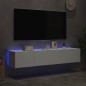 vidaXL TV-Wandschränke mit LED-Leuchten 2 Stk. Weiß 80x35x31 cm vidaXL TV-Wandschränke mit LED-Leuchten 2 Stk. Weiß 80x35x31 cm