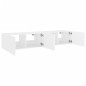 vidaXL TV-Wandschränke mit LED-Leuchten 2 Stk. Weiß 80x35x31 cm vidaXL TV-Wandschränke mit LED-Leuchten 2 Stk. Weiß 80x35x31 cm