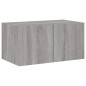 vidaXL TV-Wandschrank mit LED-Leuchten Grau Sonoma 60x35x31 cm vidaXL TV-Wandschrank mit LED-Leuchten Grau Sonoma 60x35x31 cm