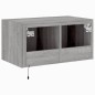 vidaXL TV-Wandschrank mit LED-Leuchten Grau Sonoma 60x35x31 cm vidaXL TV-Wandschrank mit LED-Leuchten Grau Sonoma 60x35x31 cm
