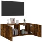 vidaXL TV-Wandschrank mit LED-Leuchten Räuchereiche 80x35x31 cm vidaXL TV-Wandschrank mit LED-Leuchten Räuchereiche 80x35x31 cm