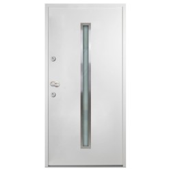 Haustür Aluminium Weiß 90x200 cm