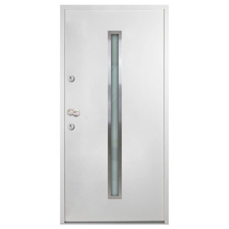 Haustür Aluminium Weiß 90x200 cm