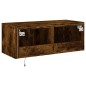vidaXL TV-Wandschrank mit LED-Leuchten Räuchereiche 80x35x31 cm vidaXL TV-Wandschrank mit LED-Leuchten Räuchereiche 80x35x31 cm
