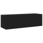 vidaXL TV-Wandschrank mit LED-Leuchten Schwarz 100x35x31 cm vidaXL TV-Wandschrank mit LED-Leuchten Schwarz 100x35x31 cm
