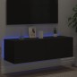 vidaXL TV-Wandschrank mit LED-Leuchten Schwarz 100x35x31 cm vidaXL TV-Wandschrank mit LED-Leuchten Schwarz 100x35x31 cm