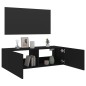 vidaXL TV-Wandschrank mit LED-Leuchten Schwarz 100x35x31 cm vidaXL TV-Wandschrank mit LED-Leuchten Schwarz 100x35x31 cm