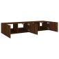 vidaXL TV-Wandschränke mit LED-Leuchten 2 Stk. Braun Eichen-Optik vidaXL TV-Wandschränke mit LED-Leuchten 2 Stk. Braun Eichen-Optik