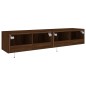 vidaXL TV-Wandschränke mit LED-Leuchten 2 Stk. Braun Eichen-Optik vidaXL TV-Wandschränke mit LED-Leuchten 2 Stk. Braun Eichen-Optik