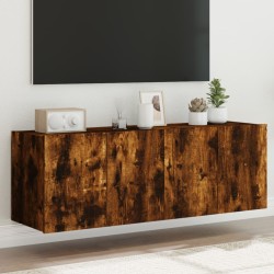 vidaXL TV-Wandschränke mit LED-Leuchten 2 Stk. Räuchereiche 60x35x41cm
