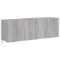 vidaXL TV-Wandschränke mit LED-Leuchten 2 Stk. Grau Sonoma 60x35x41 cm vidaXL TV-Wandschränke mit LED-Leuchten 2 Stk. Grau Sonoma 60x35x41 cm
