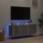vidaXL TV-Wandschränke mit LED-Leuchten 2 Stk. Grau Sonoma 60x35x41 cm vidaXL TV-Wandschränke mit LED-Leuchten 2 Stk. Grau Sonoma 60x35x41 cm