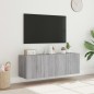 vidaXL TV-Wandschränke mit LED-Leuchten 2 Stk. Grau Sonoma 60x35x41 cm vidaXL TV-Wandschränke mit LED-Leuchten 2 Stk. Grau Sonoma 60x35x41 cm