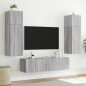vidaXL TV-Wandschränke mit LED-Leuchten 2 Stk. Grau Sonoma 60x35x41 cm vidaXL TV-Wandschränke mit LED-Leuchten 2 Stk. Grau Sonoma 60x35x41 cm