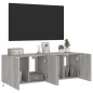 vidaXL TV-Wandschränke mit LED-Leuchten 2 Stk. Grau Sonoma 60x35x41 cm vidaXL TV-Wandschränke mit LED-Leuchten 2 Stk. Grau Sonoma 60x35x41 cm