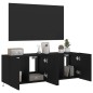 vidaXL TV-Wandschränke mit LED-Leuchten 2 Stk. Schwarz 60x35x41 cm vidaXL TV-Wandschränke mit LED-Leuchten 2 Stk. Schwarz 60x35x41 cm