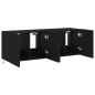 vidaXL TV-Wandschränke mit LED-Leuchten 2 Stk. Schwarz 60x35x41 cm vidaXL TV-Wandschränke mit LED-Leuchten 2 Stk. Schwarz 60x35x41 cm