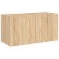 vidaXL TV-Wandschrank mit LED-Leuchten Sonoma-Eiche 80x35x41 cm vidaXL TV-Wandschrank mit LED-Leuchten Sonoma-Eiche 80x35x41 cm