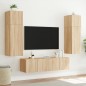 vidaXL TV-Wandschrank mit LED-Leuchten Sonoma-Eiche 80x35x41 cm vidaXL TV-Wandschrank mit LED-Leuchten Sonoma-Eiche 80x35x41 cm