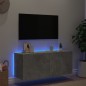 vidaXL TV-Wandschrank mit LED-Leuchten Betongrau 100x35x41 cm vidaXL TV-Wandschrank mit LED-Leuchten Betongrau 100x35x41 cm