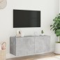 vidaXL TV-Wandschrank mit LED-Leuchten Betongrau 100x35x41 cm vidaXL TV-Wandschrank mit LED-Leuchten Betongrau 100x35x41 cm