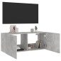 vidaXL TV-Wandschrank mit LED-Leuchten Betongrau 100x35x41 cm vidaXL TV-Wandschrank mit LED-Leuchten Betongrau 100x35x41 cm