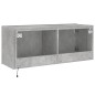 vidaXL TV-Wandschrank mit LED-Leuchten Betongrau 100x35x41 cm vidaXL TV-Wandschrank mit LED-Leuchten Betongrau 100x35x41 cm