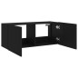 vidaXL TV-Wandschrank mit LED-Leuchten Schwarz 100x35x41 cm vidaXL TV-Wandschrank mit LED-Leuchten Schwarz 100x35x41 cm