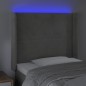 vidaXL LED Kopfteil Hellgrau 83x16x118/128 cm Samt vidaXL LED Kopfteil Hellgrau 83x16x118/128 cm Samt