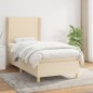 vidaXL Boxspringbett mit Matratze Creme 80x200 cm Stoff vidaXL Boxspringbett mit Matratze Creme 80x200 cm Stoff