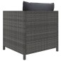 5-tlg. Garten-Lounge-Set mit Kissen Poly Rattan Grau 5-tlg. Garten-Lounge-Set mit Kissen Poly Rattan Grau