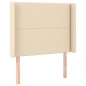 vidaXL Boxspringbett mit Matratze Creme 90x200 cm Stoff vidaXL Boxspringbett mit Matratze Creme 90x200 cm Stoff