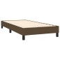 vidaXL Boxspringbett mit Matratze & LED Dunkelbraun 100x200 cm Stoff vidaXL Boxspringbett mit Matratze & LED Dunkelbraun 100x200 cm Stoff