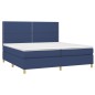 vidaXL Boxspringbett mit Matratze & LED Blau 200x200 cm Stoff vidaXL Boxspringbett mit Matratze & LED Blau 200x200 cm Stoff