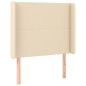 vidaXL Boxspringbett mit Matratze & LED Creme 80x200 cm Stoff vidaXL Boxspringbett mit Matratze & LED Creme 80x200 cm Stoff