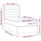 vidaXL Boxspringbett mit Matratze & LED Dunkelbraun 100x200 cm Stoff vidaXL Boxspringbett mit Matratze & LED Dunkelbraun 100x200 cm Stoff