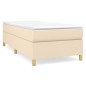 vidaXL Boxspringbett mit Matratze Creme 80x200 cm Stoff vidaXL Boxspringbett mit Matratze Creme 80x200 cm Stoff