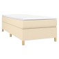 vidaXL Boxspringbett mit Matratze Creme 80x200 cm Stoff vidaXL Boxspringbett mit Matratze Creme 80x200 cm Stoff