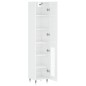 Highboard Hochglanz-Weiß 34,5x34x180 cm Holzwerkstoff Highboard Hochglanz-Weiß 34,5x34x180 cm Holzwerkstoff