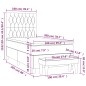vidaXL Boxspringbett mit Matratze Dunkelbraun 100x200 cm Stoff vidaXL Boxspringbett mit Matratze Dunkelbraun 100x200 cm Stoff