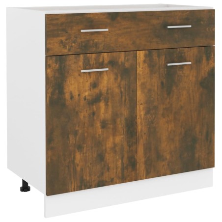 vidaXL Unterschrank mit Schublade Räuchereiche 80x46x81,5 cm