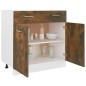 vidaXL Unterschrank mit Schublade Räuchereiche 80x46x81,5 cm vidaXL Unterschrank mit Schublade Räuchereiche 80x46x81,5 cm