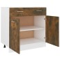 vidaXL Unterschrank mit Schublade Räuchereiche 80x46x81,5 cm vidaXL Unterschrank mit Schublade Räuchereiche 80x46x81,5 cm