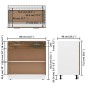 vidaXL Unterschrank mit Schublade Räuchereiche 80x46x81,5 cm vidaXL Unterschrank mit Schublade Räuchereiche 80x46x81,5 cm