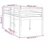 vidaXL Hochbett 75x190 cm Massivholz Kiefer vidaXL Hochbett 75x190 cm Massivholz Kiefer