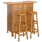 vidaXL 3-tlg. Gartenbar-Set Massivholz Akazie vidaXL 3-tlg. Gartenbar-Set Massivholz Akazie