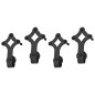 Schiebetür-Beschlagsätze 2 Stk. 183 cm Stahl Schwarz Schiebetür-Beschlagsätze 2 Stk. 183 cm Stahl Schwarz